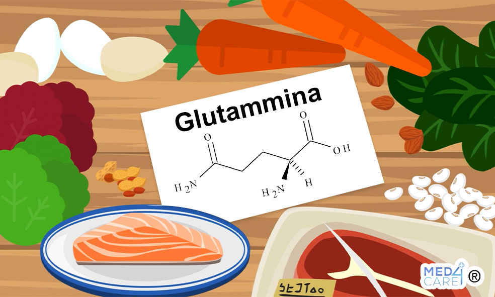 Glutammina, glutammina e cibo, glutammina alimentazione